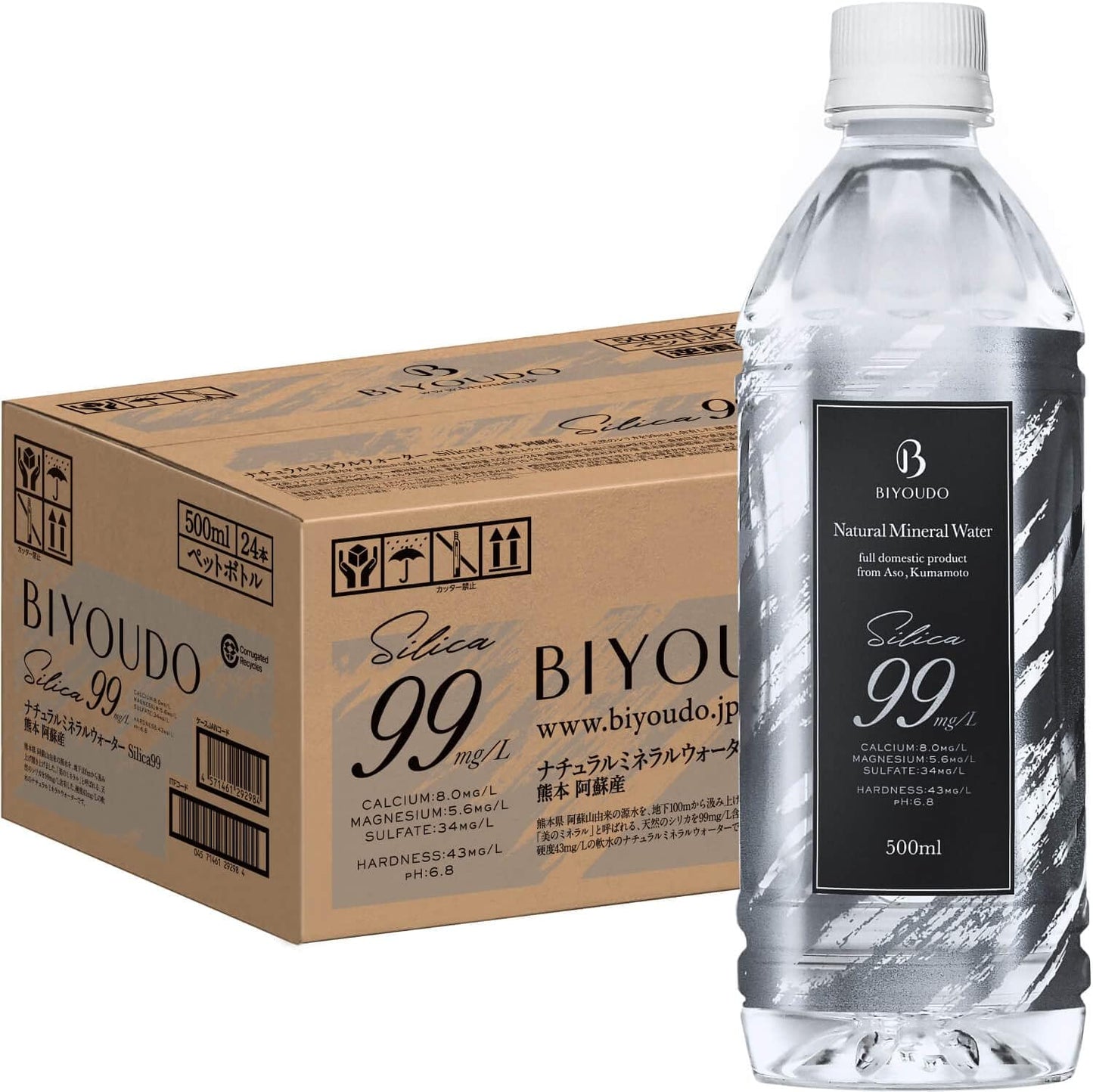 BIYOUDO シリカ水  Silica99 500ml×24本