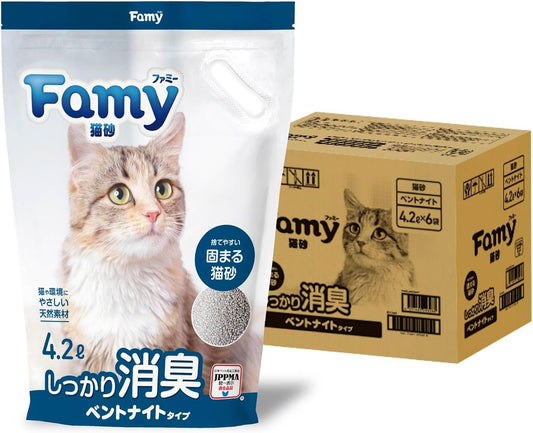 Famy 猫砂 ベントナイト 4.2L×6袋