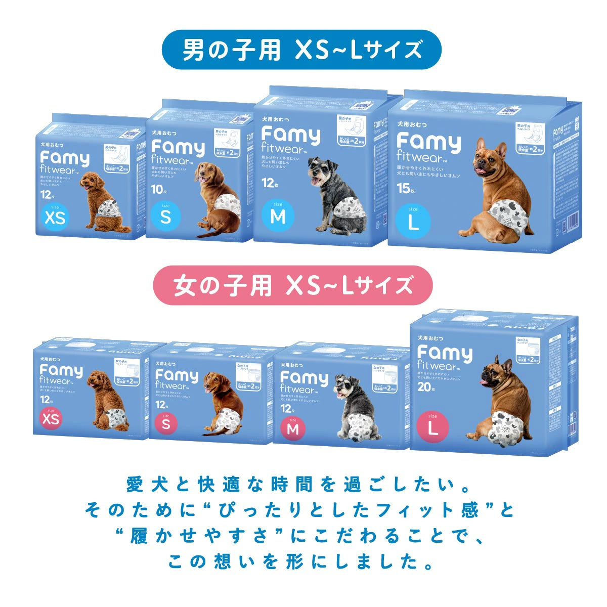 Famy フィットウェア 犬用おむつ