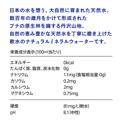 水想い ナチュラルミネラルウォーター ラベルレス 2000ml×9本